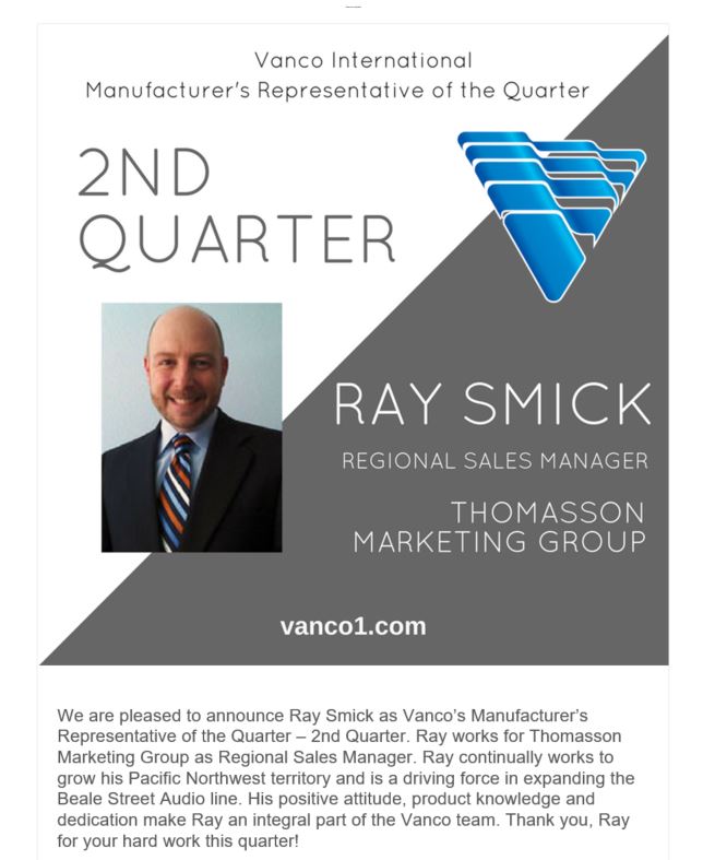 Ray Smick Vanco Rep Q2